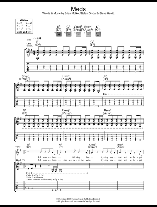Meds - Placebo (Guitar Tab)