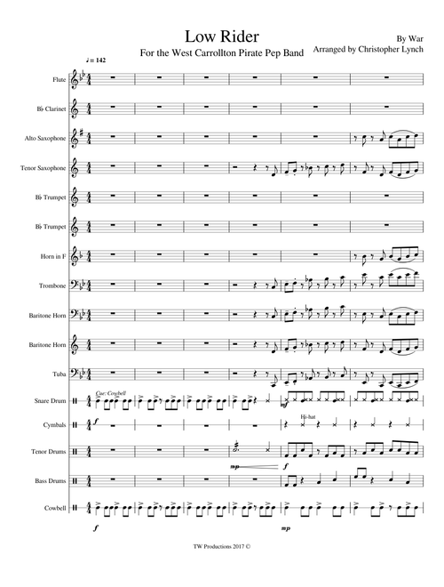 Low Rider by War (Pep Band Arrangement)
