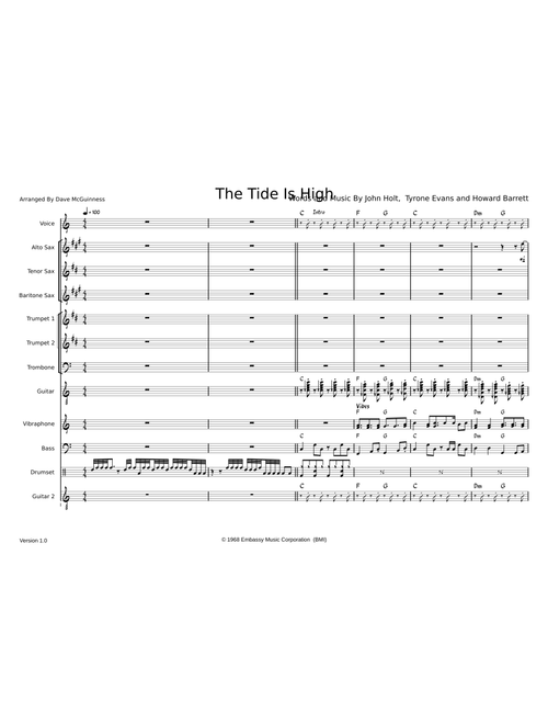 The Tide Is High – John Holt