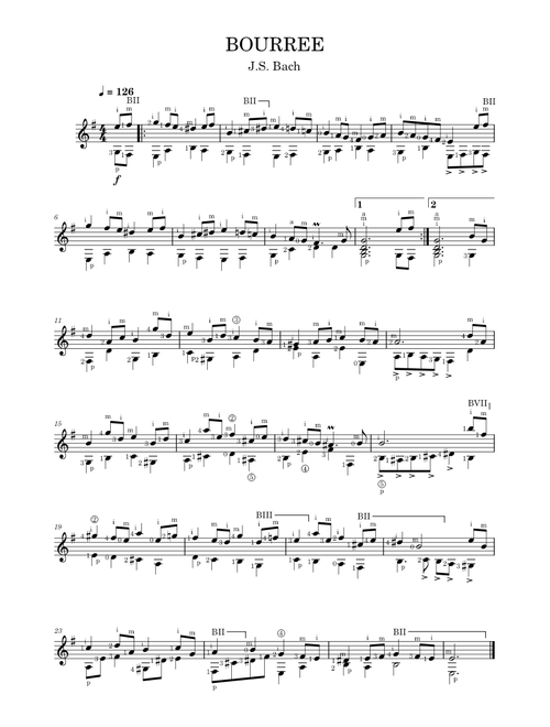 Bourée – Johann Sebastian Bach