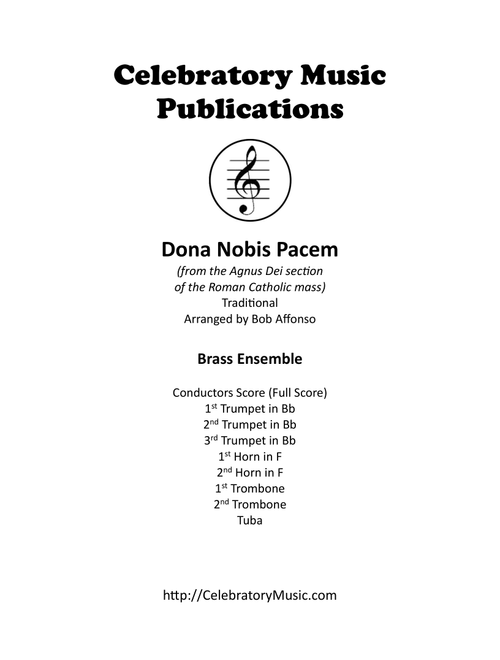 Dona Nobis Pacem (Arr. Bob Affonso) - Traditional (Brass Ensemble)