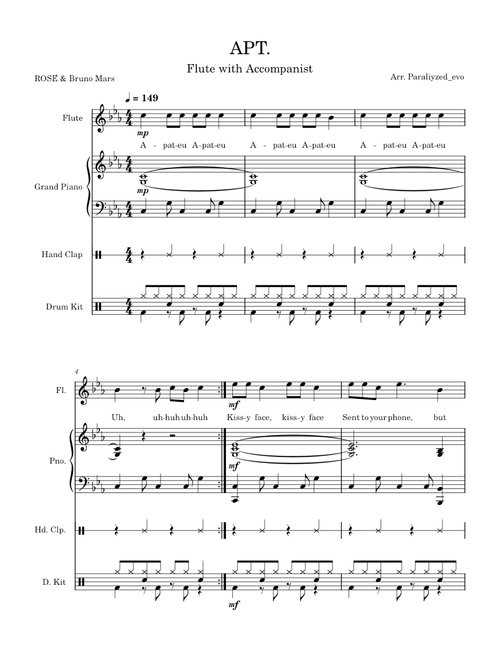 APT. - Rosé & Bruno Mars | Arranged by Paraliyzed_evo