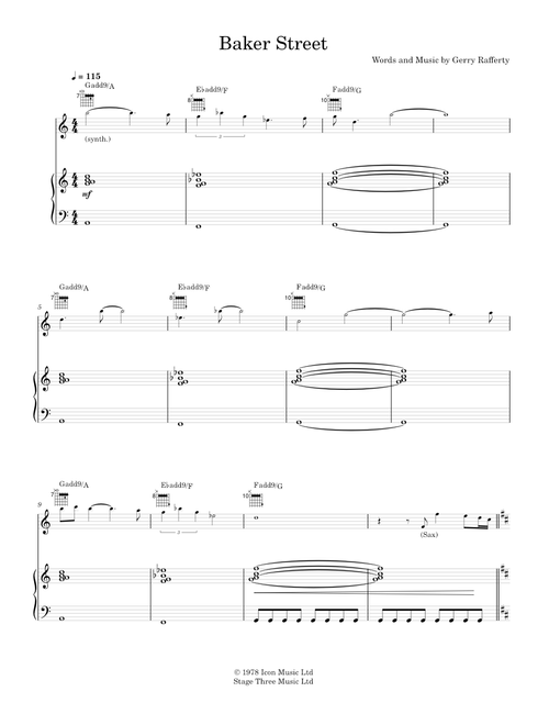 Baker street - Gerry Rafferty (Piano-Voice-Guitar)