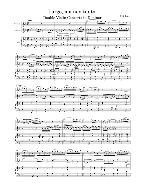 Largo from Double Violin Concerto in D Minor – Johann Sebastian Bach