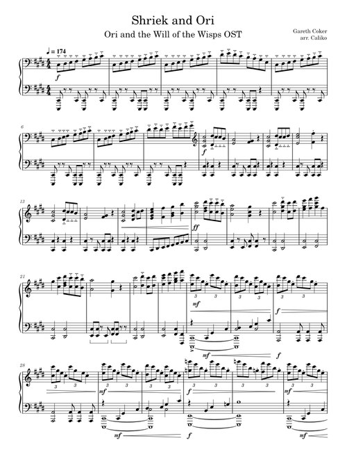 Shriek and Ori - Ori and the Will of the Wisps Piano Solo