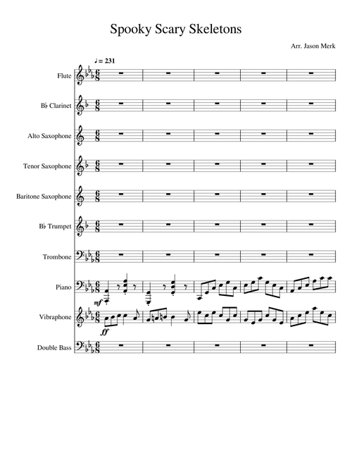 Spooky Scary Skeletons Jazz Band