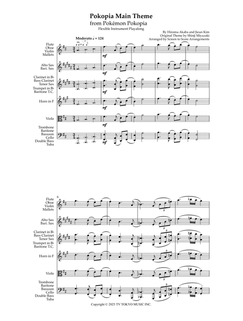 Pokemon (Arr. Screen to Score Arrangements) - Shinji Miyazaki (Small Ensemble)