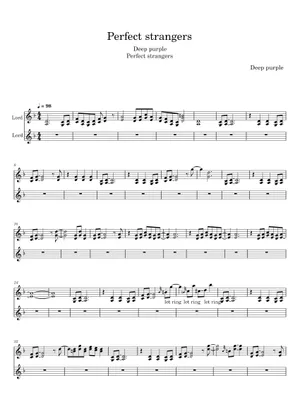 Play Official version of Perfect strangers Sheet Music by Deep Play Official version of Perfect strangers Sheet Music by Deep