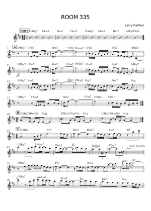 Room 335 Sheet Music with Chords for Guitar (Solo) | MuseScore.com