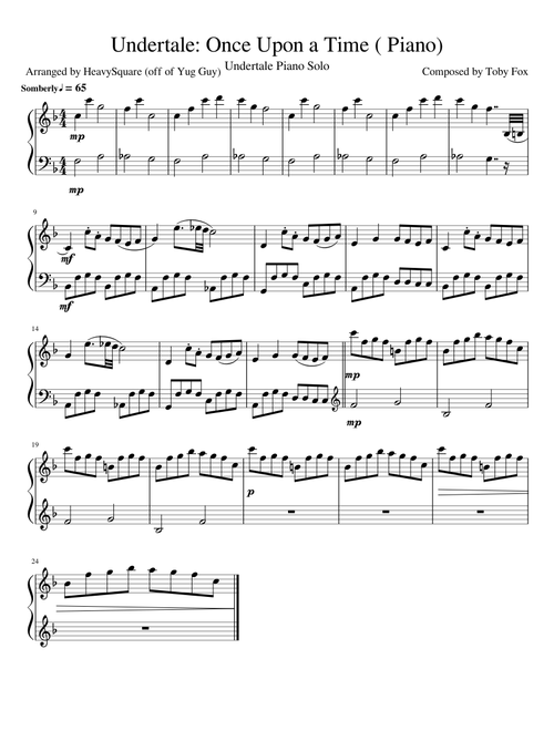 Undertale: Once Upon a Time | Piano Solo