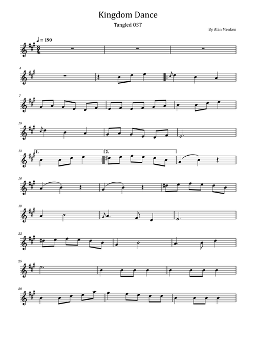Kingdom Dance (Arr. poon) - Alan Menken (Violin Solo)