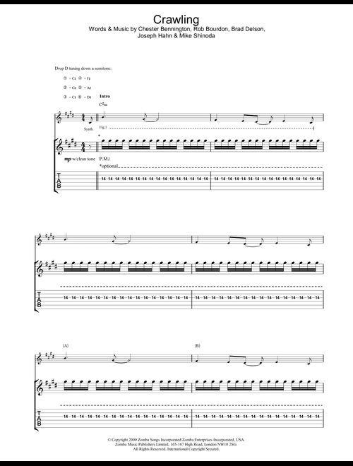 Crawling - Linkin Park (Guitar Tab)