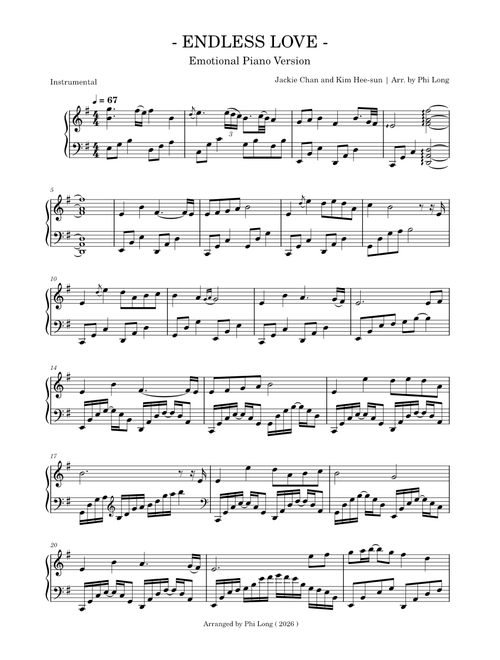 Endless Love – Jackie Chan and Kim Hee-Seon | Arr. by Phi Long