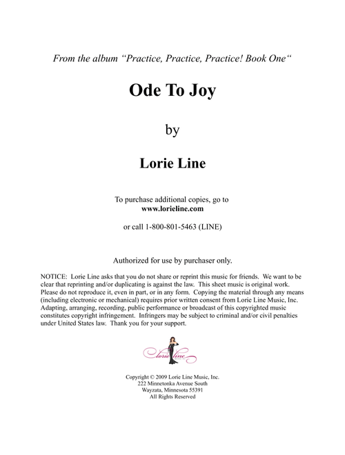 Ode To Joy - EASY! (Arr. Lorie Line) - Ludwig van Beethoven (Piano Solo)