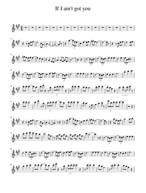 If I ain't got you (Tenor saxophone)