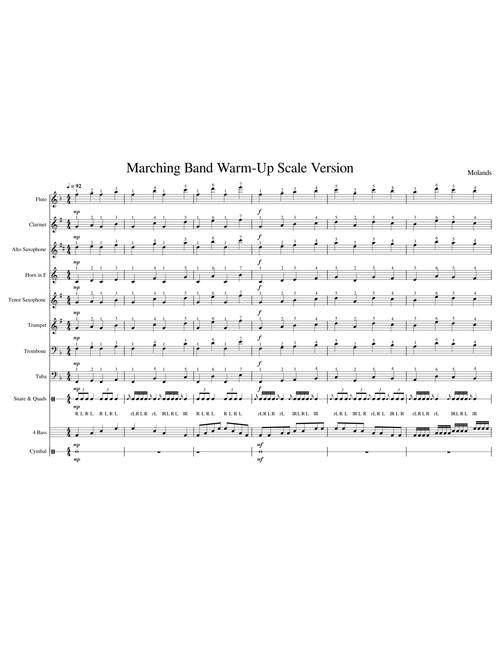 Major scales – Lessons - Scales Marching Warm Up - Any Scale - With Percussion