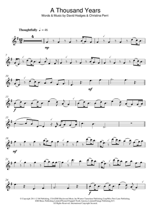 Play Official version of A thousand years Sheet Music by Christina