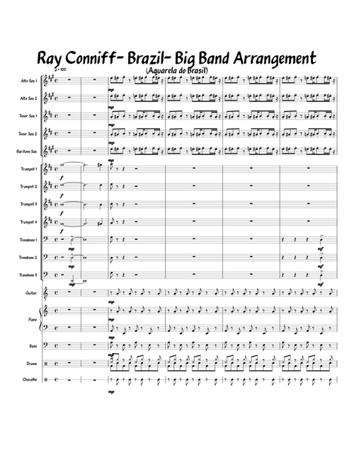 Ray Conniff- Brazil- Big Band Arrangement