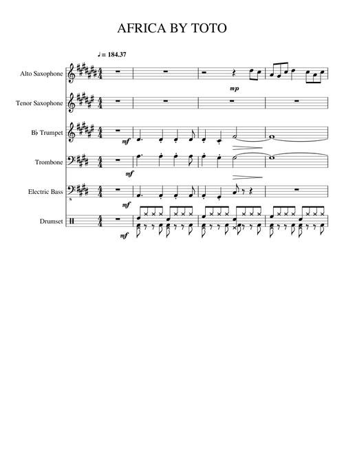 Africa by Toto for Jazz Combo