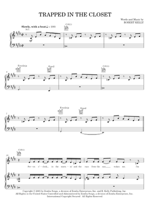 Play Official version of Trapped in the closet Sheet Music by R
