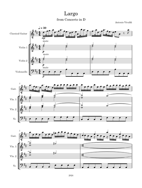 Vivaldi Largo fromConcerto in D for Lute