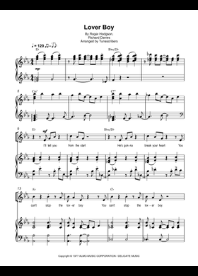 Free Lover Boy by Roger Hodgson, Richard Davies sheet music