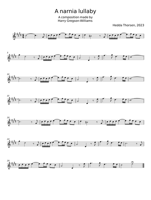 A Narnia Lullaby - Harry Gregson-Williams