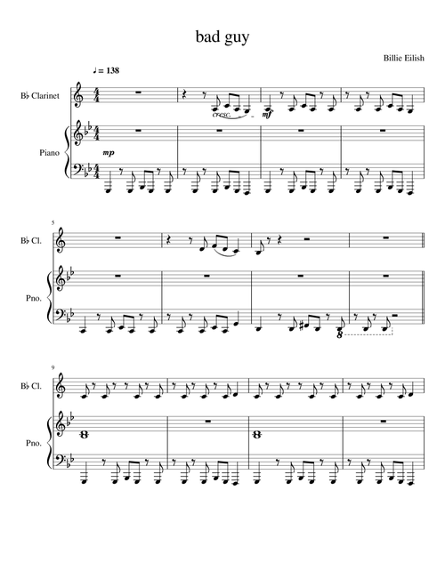 Bad guy Clarinet