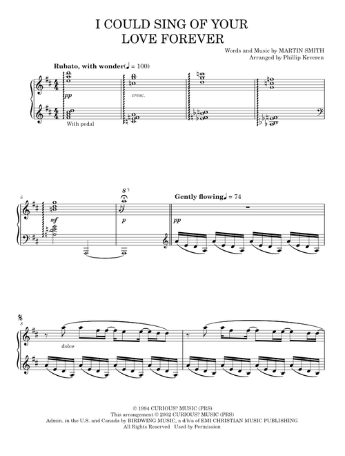 I Could Sing Of Your Love Forever - Delirious?, Passion Band (Piano Solo)