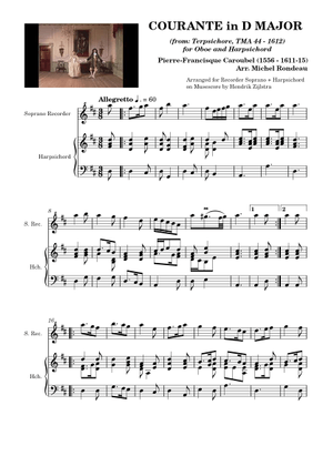 1571 - 1621) Michael Praetorius - Courante, TMA 58 Sheet Music for