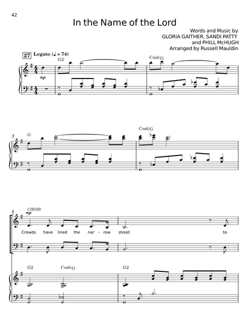 In The Name Of The Lord - Gloria Gaither, Sandi Patty