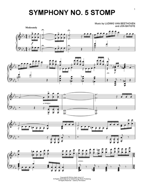 Symphony No. 5 Stomp - Jon Batiste (Piano Solo)