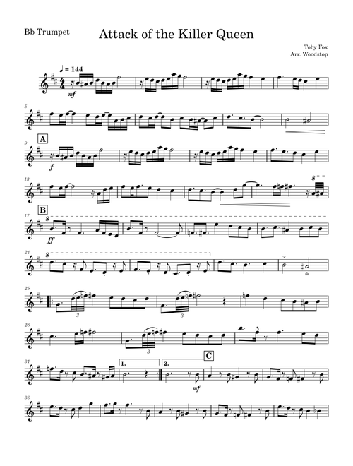 Attack of The Killer Queen – Toby Fox (Deltarune Trumpet solo)