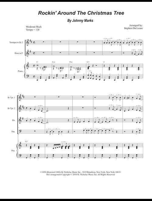 Rockin' Around The Christmas Tree (Arr. Stephen DeCesare) - Toby Keith (Brass Ensemble)