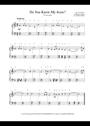 Do You Know My Jesus? - William F Lakey, V B Ellis Sheet Music for