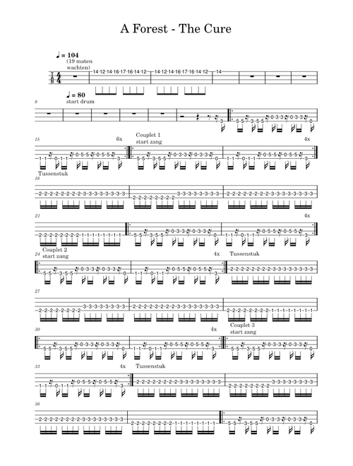 A forest – The Cure (bass)
