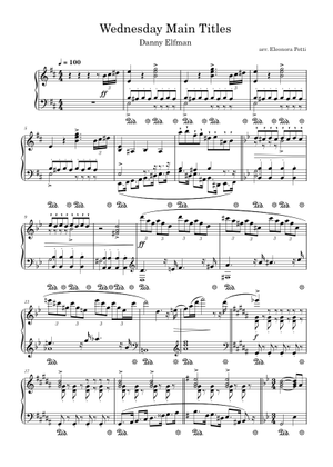 WEDNESDAY - Piano Opening Theme – Danny Elfman WEDNESDAY - Piano ...