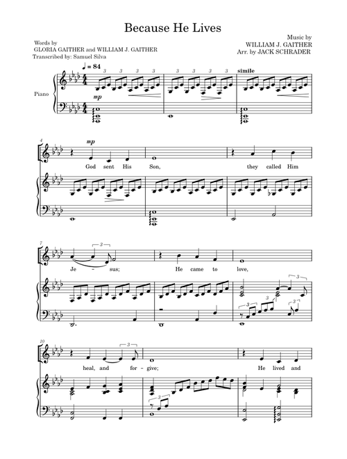 Because He Lives - Arr. Jack Schrader
