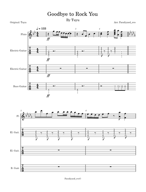 Goodbye To Rock You – TUYU | Arr. Paraliyzed_evo
