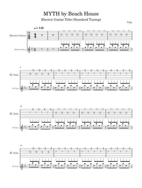 MYTH - Electric Guitar TABS