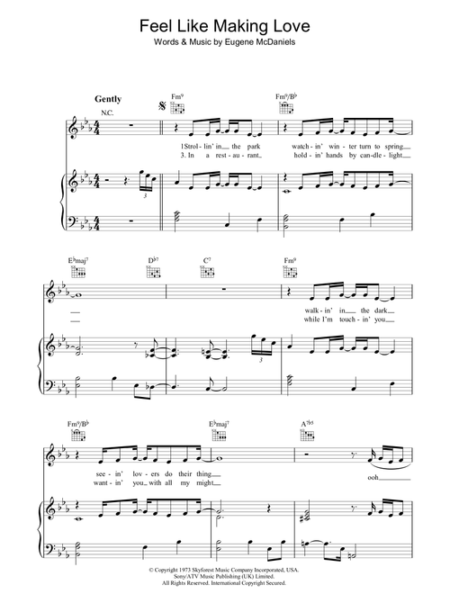 Feel Like Making Love - Roberta Flack, D'Angelo (Piano-Vocal-Guitar (Piano Accompaniment))