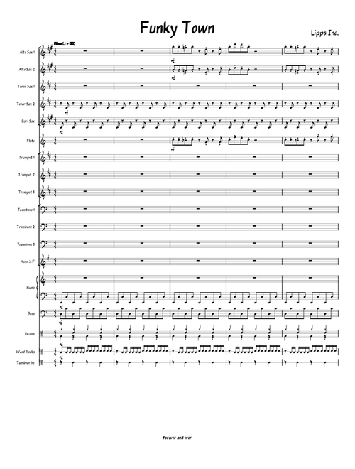 Funky Town for Jazz Band