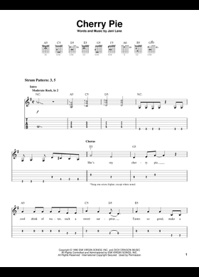 Free Cherry Pie by Warrant sheet music | Download PDF or print on