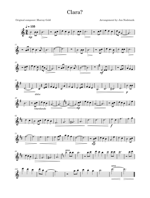 Clara? - from 'Doctor Who', violin solo