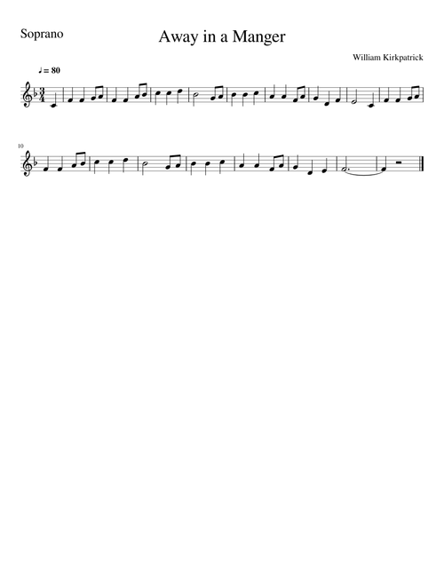 Away in a Manger (Soprano)