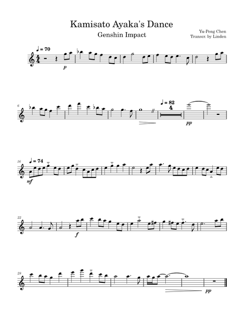 Genshin Impact - Kamisato Ayaka's Dance (Violin)