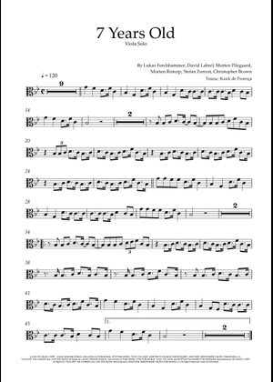 7 Years - Lukas Graham Sheet Music for Viola (Solo) | MuseScore.com
