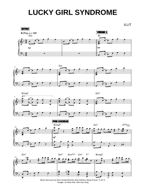 Lucky Girl Syndrome - ILLIT (Piano)