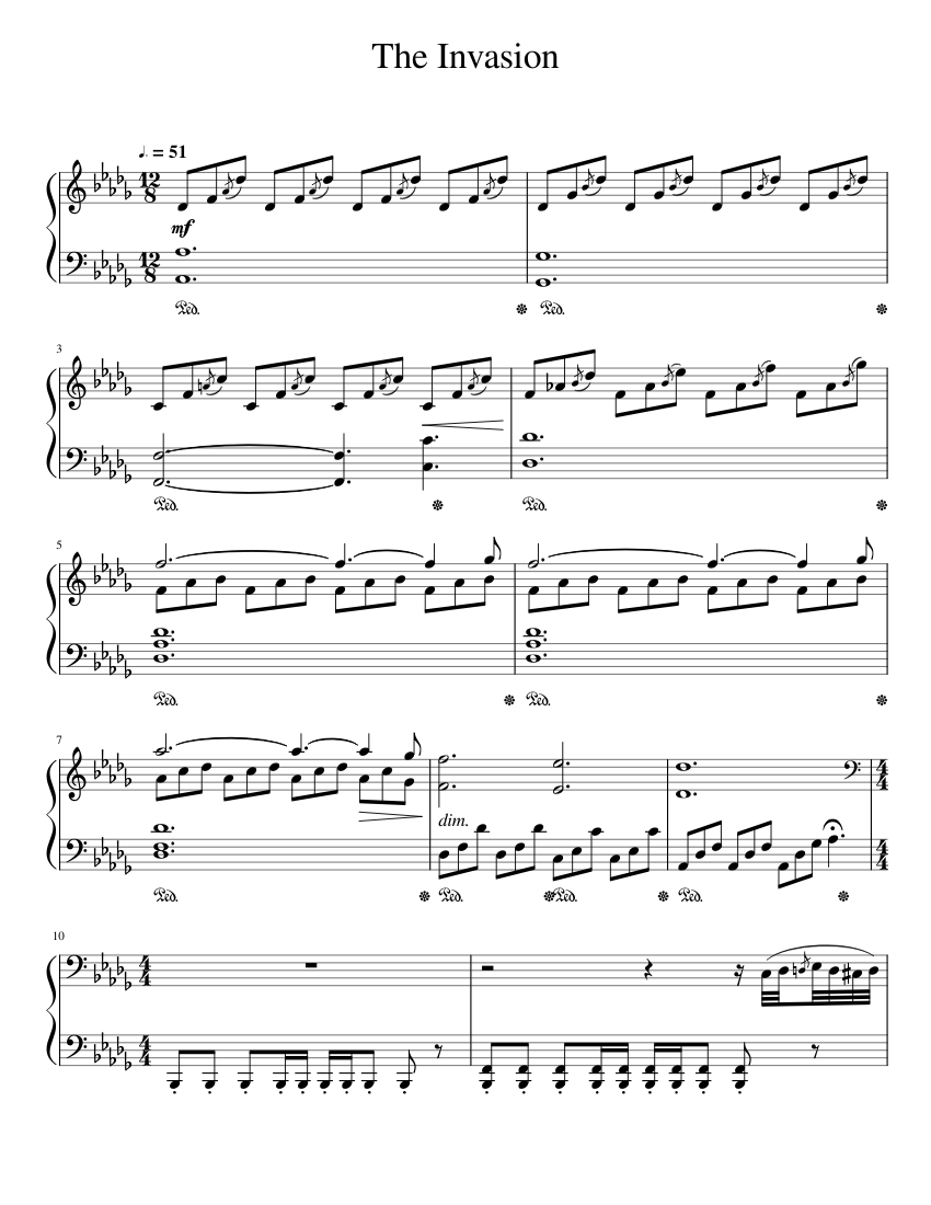 The Invasion Sheet Music for Piano (Solo) | MuseScore.com