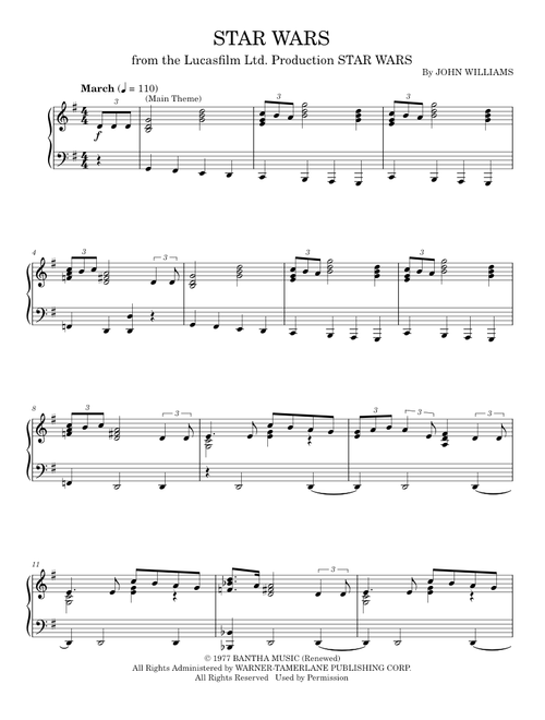 Star Wars Main Theme - John Williams (Piano Solo)